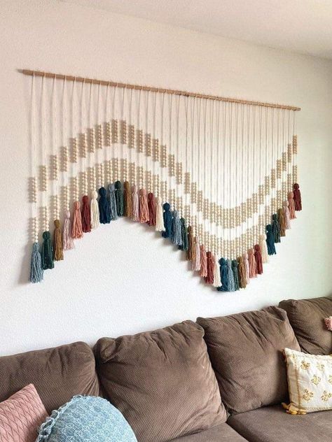 Large Wall Hanging, Easy Diy Room Decor, Large Scale Art, Scale Art, Dekor Diy, Crochet Wall Hangings, Diy Wall Art Decor, Wall Hanging Boho, Wall Hanging Crafts