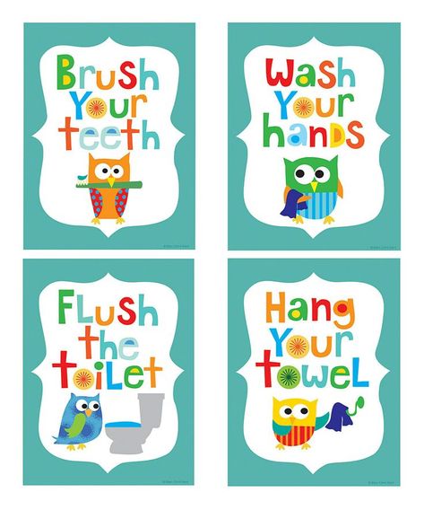 Printable Owl Bathroom Kids Bathroom Decor Girls, Owl Bathroom, Boy Bathroom, Kids Bathroom Art, Kids Bathrooms, Kids Bathroom Ideas, Wall Art Boys, Kid Bathroom, Bathroom Printables