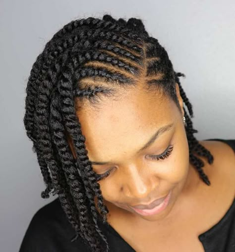 Side-Parted Twisted Bob for Natural Hair Future Hairstyles, Natural Updo, Flat Twist Hairstyles, Cabello Afro Natural, Hair Solution, Natural Braided Hairstyles, Hair Twists, Natural Twists, Protective Hairstyles For Natural Hair