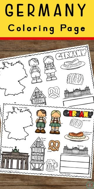 FREE Germany Coloring Page - Children will have fun learning about Germany and its culture with this FREE Printable Germany Coloring Page for preschool, pre k, kindergarten, first grade, 2nd grade, 3rd grade, 4th grade, and 5th grade kids. Germany Crafts For Preschool, Germany Activities, Germany Crafts, Germany Classroom Theme, Germany Crafts For Kids, German Activities, Christmas In Germany Crafts For Kids, Germany Coloring Pages, Germany Unit Study