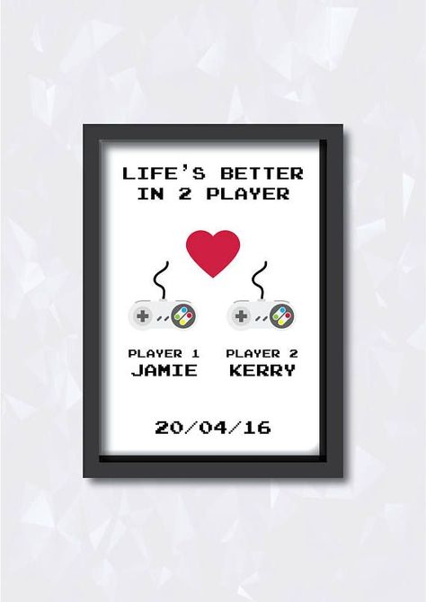 Gaming Couple, Gifts For Gamer Boyfriend, Gamer Wall Art, Gamer Wedding, Cadeau St Valentin, Bday Gifts For Him, Surprise Gifts For Him, Thoughtful Gifts For Him, Romantic Gifts For Him