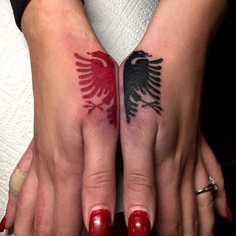 ALBANIAN TATTOOS  www.Facebook.com/ALBANIANTATTOOS Albanian Tattoo, Atlas Tattoo, Albania Flag, Albanian Culture, Summer Tattoo, Flag Tattoo, Eagle Tattoos, Eagle Tattoo, Baby Tattoos