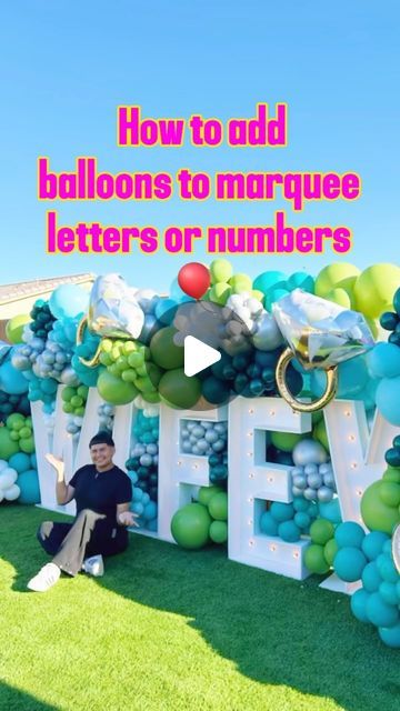 Palm Springs Balloon Designers 🎈 on Instagram: "This is the EASIEST way to secure your balloon walls and garlands to marquee letters or numbers.   We have tried various methods which didn’t end up working, but these command hooks are MAGICAL. 🧙 😂 Your balloons aren’t going anywhere! Checkout our pinned posts to see how massive our marquee walls are and why this is the best method recommend by Lloonworldballoons. 🎈  Have you tried this before?   #balloons #balloon #balloongarland #balloondecor #balloondecoration #balloonart #balloonartist #balloonstylist #balloonbouquet #balloonwall #balloontipsandtricks #balloontutorial #tutorial #tutorialballoonart #balloondecorations #viral #balloonsculpture #party #partyideas #viralvideos #eventdesign #reels #reelsvideo #trending #trendingreels #exp House Balloon Decorations, Balloons Around Marquee Letters, Marquee Letters With Balloon Garland, Marque Letters With Balloons, Marquee Numbers With Balloon Garland, Marquee Letters And Balloons, Marquee Numbers With Balloons, Balloon Walkway, Marquee Letters With Balloons