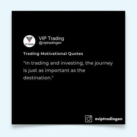 In trading and investing, the journey is just as important as the destination.
.
#viptrading #forexmotivation #motivationquotes #motivation #forex #bitcoin #forextrader #trading #forextrading #money #forexsignals #cryptocurrency #trader #investment #crypto #forexlifestyle #investing #business #entrepreneur #invest #forexmarket #forexlife #stocks #success #daytrader #btc #investor #stockmarket #fx #finance Forex Affirmations, Day Trader, Forex Signals, Business Entrepreneur, Forex Trading, Stock Market, The Journey, Cryptocurrency, Investment