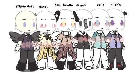 Gacha Club Hair Ideas Fnaf, Gacha Teacher Outfits, Gacha Life Angel Outfits, Teacher Character Design, Gacha Life Sleep Outfits, Free Ocs, Gacha Things, Hello Kitty Videos, Gacha Outfit