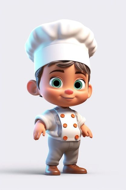 Anime Chef, Chef Animation, Chef Photo, Master Chef, Cat Stands, Chefs Hat, Boss Baby, Craft Classes, 3d Illustration