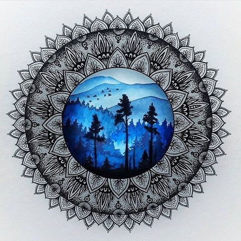 Earth Mandala, Art Rangoli, Cute Easy Paintings, Sketches Ideas, Fusion Art, Nature Watercolor, Mandala Art Therapy, Wood Art Projects, Mandalas Painting