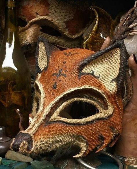 Rustic Fox, Animal Mask, Fox Mask, Cool Masks, Animal Masks, Masks Art, Arte Animal, 영감을 주는 캐릭터, The Fox