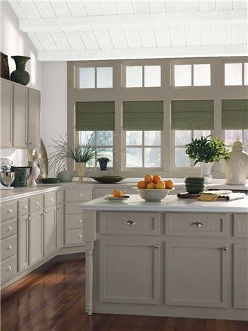 Paint Colour Combination, Kitchen Cabinets Painted Grey, Painting Kitchen Cabinets White, Dining Room Paint Colors, Color Combinations Paint, Dining Room Paint, Green Kitchen Cabinets, Paint Color Schemes, Benjamin Moore Colors