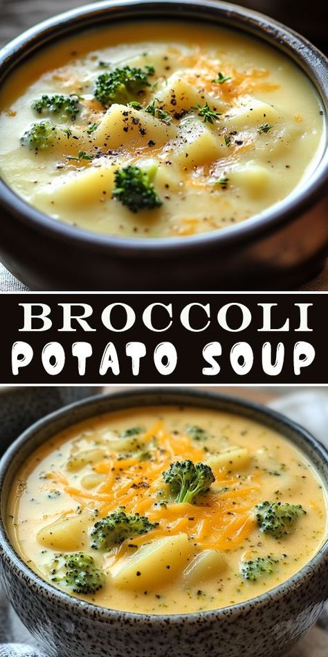 🥦🥔 Warm up with this hearty Broccoli Potato Soup! Packed with wholesome veggies and creamy goodness, it’s the perfect recipe for chilly nights. Ready in under 30 minutes! 🍁🍵 #BroccoliSoup #FallRecipes #ComfortFood #EasySoups 💚 Whole 30 Broccoli Potato Soup, Potato Broccoli Cheddar Soup Crock Pot, Slow Cooker Broccoli Potato Soup, Dutch Oven Broccoli Cheddar Soup, Broccoli And Potatoes Soup, Broccoli And Pea Soup, Broccoli Potato Soup Instant Pot, Potato Soup With Veggies, Crockpot Potato Broccoli Soup