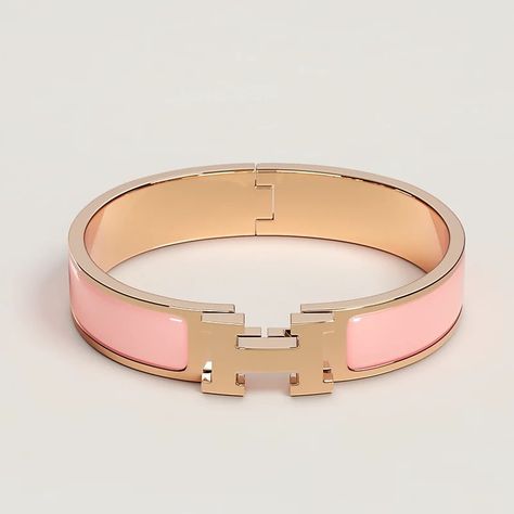 Clic H bracelet | Hermès USA Hermes Pink Bracelet, Hermes Bracelet Pink, Pink Hermes Bracelet, Hermes Clic H Bracelet, Pandora Bracelet Charms Ideas, H Bracelet, Christmas Haul, Hermes Bracelet, Hermes Jewelry