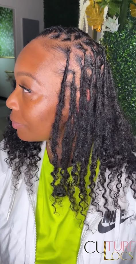 Bohemian Locs Natural Hair, Loc Extensions With Curly Ends, Faux Locs Blonde, Locs Blonde, Marley Locs, Locs Extensions, Locs Natural Hair, Loc Nation, Curly Locs