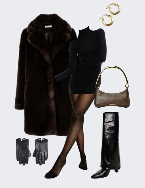 Mob Wife Winter Aesthetic, Mob Wife Fashion Outfit, 90s Glamour Aesthetic, Mob Wife Outfit Ideas, Long Black Fur Coat Outfit, Fur Coats Aesthetic, Black Fur Coat Outfit Classy, Fur Coat Outfit Dressy, Old Hollywood Outfit Ideas