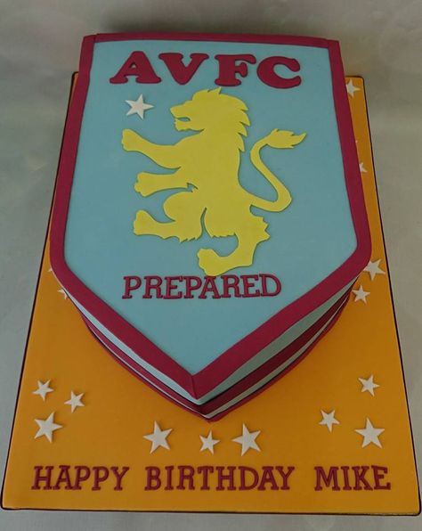 Aston Villa football badge cake Aston Villa Cake, Happy Birthday Mike, Football Badge, Sport Cakes, Me Personally, Family Plan, Aston Villa, Cake Creations, Cake Inspiration