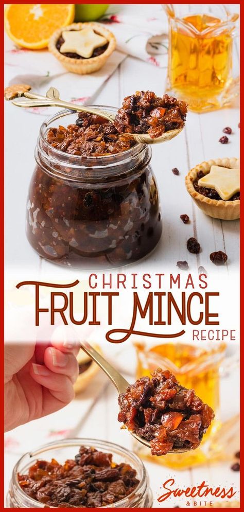 This easy fruit mince recipe is quick to make and can be used straight away as a last minute fruit mince, or kept so the flavours can deepen more over time. Using your favourite dried fruit, and with a touch of spice and citrus zest, it's perfect for all of your Christmas baking recipes. Gluten Free Fruit Cake, Fruit Mince Pies, Mince Pie Recipe, Christmas Pudding Recipes, Chocolate Christmas Cookies, Mince Pies Christmas, Touch Of Spice, Gluten Free Cake Recipe, Minced Meat Recipe