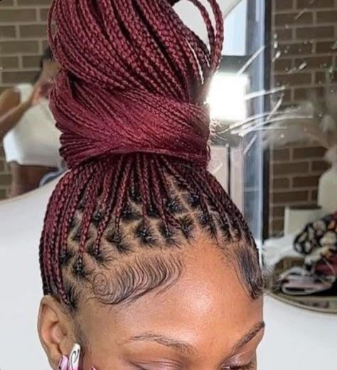 Small Color Knotless Braids, Color 425 Knotless Braids, 425 Knotless Braids, 425 Braiding Hair Color, Small Knotless Braids Hairstyles With Color, Small Ginger Knotless Braids, Small Knotless Box Braids With Color, Two Color Knotless Braids, Small Knotless Braids With Color