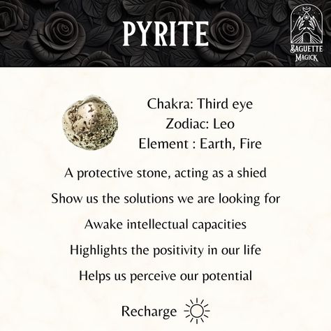 Hello!! This was a busy weekend and I updated EVERY gemstones visuals! As I know you are often curious about which type of light you could use to recharge your crystals, I added it as well. Should it be sunrise, daylight, sunset, or moonlight? Well, now you can find it directly on the visuals! No need to overthink it of course, but I hope this will help you get the most out of your favorite gems! Also new in the shop: an FAQ! Yes, it took only 5 years for me to take care of it! Do you want a ... Pyrite Properties, Pyrite Jewelry, Logical Reasoning, Pyrite Stone, Pyrite Pendant, Pyrite Necklace, Gemstone Properties, Iron Pyrite, Spiritual Power