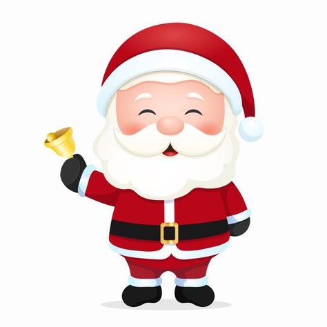 Cute santa claus holding a bell Premium ... | Premium Vector #Freepik #vector #christmas #winter #merry-christmas #santa-claus Santa Claus Pictures Cartoon, Diy Santa Decorations, Santa Clos, Santa Claus Cartoon, Santa Claus Drawing, Santa Cartoon, Santa Claus Pictures, Santa Claus Vector, Xmas Drawing