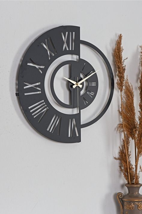 Model Hands, Large Wall Clock Modern, Rustic Wall Clocks, 3d Wall Clock, Wall Watch, Black Wall Clock, Oversized Wall Clock, Metal Clock, Clock Gift