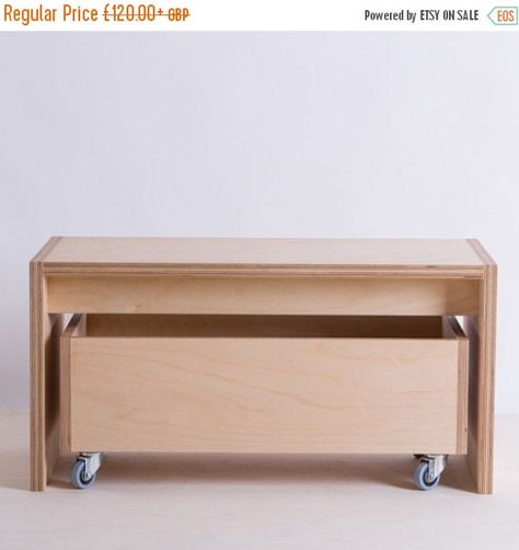 Plywood Bench, Plywood Storage, Furniture Wheels, Plywood Design, Plywood Projects, Storage Box On Wheels, Plywood Boxes, Cnc Furniture, Crate Shelves