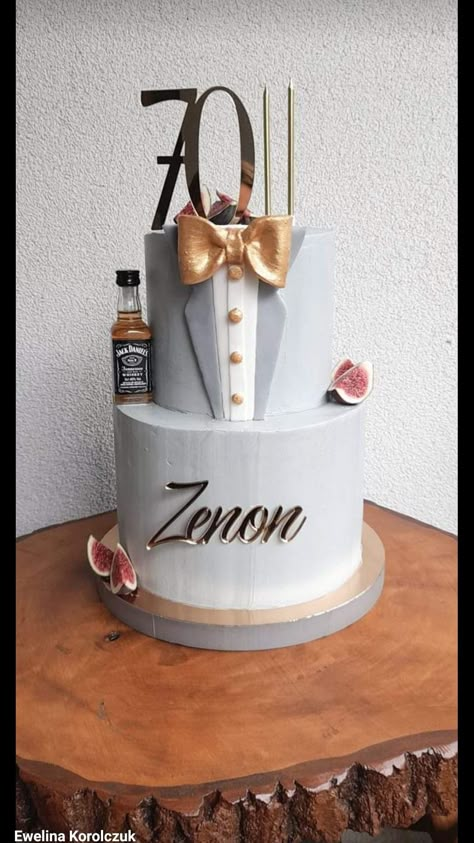 Cake For Men 70th Birthday, Cake Design For 40th Birthday, 2 Tier Cake Designs For Men, 65 Birthday Cake For Man, 70th Birthday Cake For Man, 65th Birthday Cakes For Men, Fondant Cake For Men, Men Cakes Birthday Creative, Luxury Cake For Men