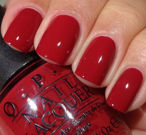 Nine ‘Redhead Friendly’ Nail Polish Colors for Fall 2013 | How to be a Redhead | Opi Red Nail Polish, Red Manicure, Her Nails, Red Nail Polish, Nails Polish, Red Nail, Opi Nail Polish, Nail Polish Collection, Yellow Nails