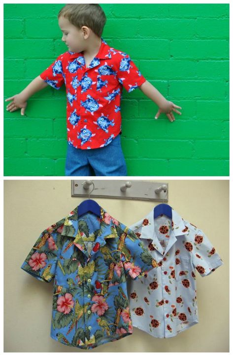 Sewing Boys Shirt, Boy Shirt Sewing Pattern, Boys Sewing Patterns Free For Kids, Boys Collared Shirt Pattern, Sewing Kids Clothes Boys, Free Boys Sewing Patterns, Toddler Boy Sewing Patterns, Sewing Boys Clothes, Baby Dress Design Sewing Patterns