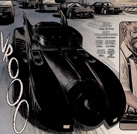 Batmobile Comic, Sean Gordon Murphy, Iron Batman, 1989 Batmobile, Comic Illustrations, Dark Knights, Batman 1989, Batman Forever, Batman Batmobile