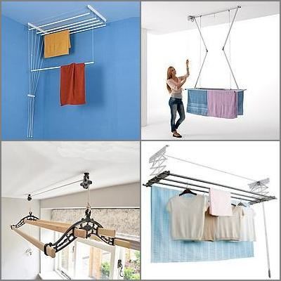 Drying Washing Indoors, Indoor Drying Ideas, Indoor Washing Line Ideas, Drying Clothes Indoors Small Spaces, Air Dry Clothes Indoors, Indoor Clothes Drying Ideas, Clothes Line Indoor, Dry Clothes Indoors, Air Dry Clothes