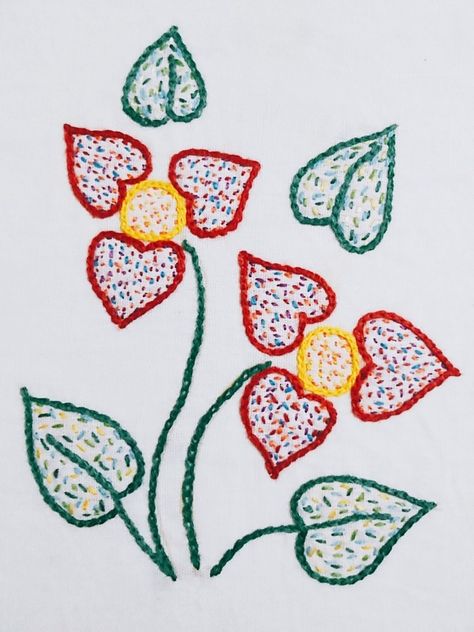 Seeding stitch Seeding Stitch, Simple Flower Embroidery Designs, Butterfly Art Painting, Fashion Designing, Simple Flower, Hand Embroidery Design Patterns, Flower Embroidery Designs, Hand Embroidery Design, Simple Flowers