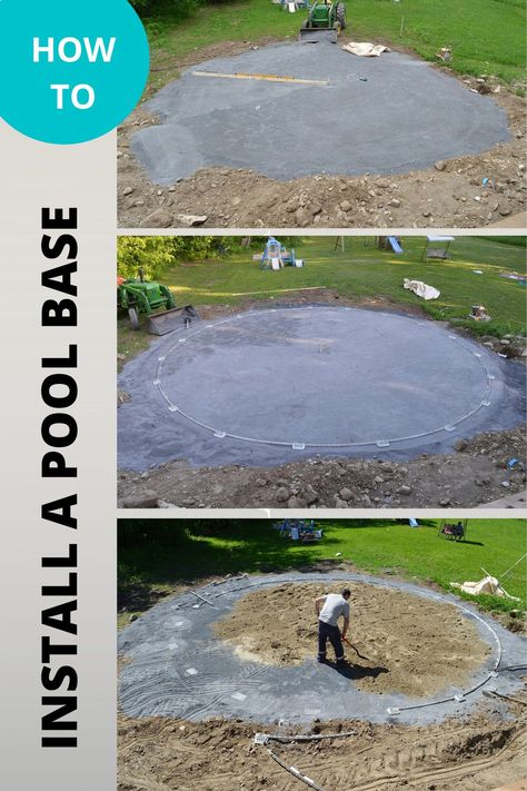 Find out how to prepare the base for an above ground pool. Save money and install your own backyard pool to beat the heat this summer #getoutside #pool. #backyardideas Burry Above Ground Pool, Above Ground Pool Pavers, 15 Ft Above Ground Pool Ideas, How To Take Down An Above Ground Pool, Above Ground Pool Gazebo, Backyard Above Ground Pool Ideas Budget, Level Yard For Pool, Above Ground Pool Off Deck, Above Ground Pool On Concrete Pad