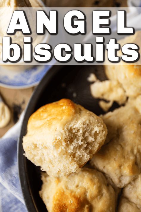 Angel Buiscits, Breakfast Yeast Bread Recipes, Angel Biscuits Recipe, Angle Biscuit Recipe, Angel Biscuit Recipe, Quick Yeast Bread, Best Homemade Biscuits, Yeast Baking, Best Biscuit Recipe