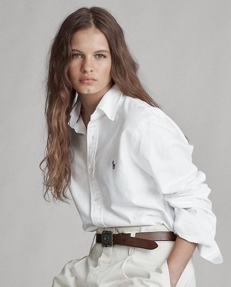 Oxford Shirt Outfit, Polo Outfits For Women, Oxford Shirt Women, Polo Ralph Lauren Outfits, Button Down Outfit, Outfits Con Camisa, Ralph Lauren Womens Clothing, Polo Shirt Outfits, White Shirt Outfits