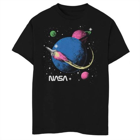 Unbranded Boys 8-20 Nasa Pastel Planetary Space Flight Graphic Tee Space Aesthetic Clothes, Craig Aesthetic, Space Tshirt Design, Spacecore Fashion, Space Outfit Aesthetic, Space Aesthetic Outfit, Space Graphic Tee, Space Clothes, Space Clothing