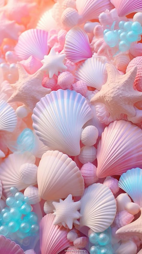 Sea shell seashell invertebrate backgrounds. | premium image by rawpixel.com / Aum Seashell Background, Abundance Aesthetic, Pink Aesthetic Iphone, Mermaid Wallpaper Backgrounds, Pretty Shells, Sea Life Wallpaper, Ocean Magic, Mermaid Island, Pearl Aesthetic