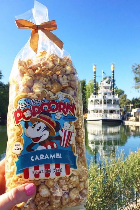 Minnie Treats, Disney Popcorn, Best Disneyland Food, Disneyland Snacks, Popcorn Flavors, Circus Food, Disney Sweets, Disneyland Aesthetic, Minnie Mouse Cookies