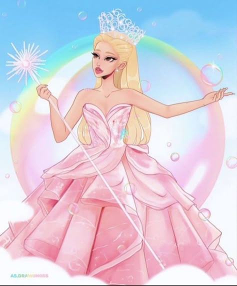 Ariana Grande Anime, Hand And Finger Tattoos, Glinda The Good, Wicked Musical, Black Butler Characters, Glinda The Good Witch, The Wonderful Wizard Of Oz, Ariana Grande Wallpaper, Art Costume