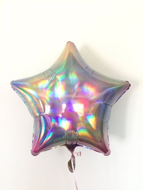 Birthday Decor Unicorn, Rainbow Birthday Decor, Balloons Rainbow, Balloon Rainbow, Galaxy Birthday, Iridescent Party, Magical Party, Star Balloons, Pastel Galaxy