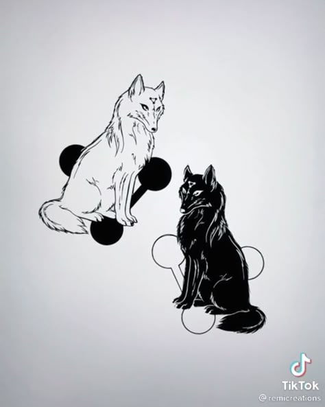 Low Key Anime Tattoos, Wolf Anime Tattoo, Anime Dog Tattoo, Jujutsu Kaisen Tattoo Megumi, Jjk Matching Tattoos, Ju Jutsu Kaisen Tattoo Ideas, Megumi Dogs Tattoo, Jujutsu Kaisen Symbol, Demon Dog Tattoo Jjk