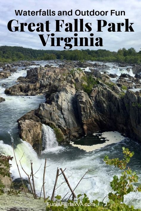 Visit Great Falls Park Virginia for Stunning Waterfalls and Outdoor Fun Great Falls National Park Virginia, Great Falls Park Virginia, Virginia Hidden Gems, Whatcom Falls Park, Hiking In West Virginia, Virginia Travel, Camping Destinations, Great Falls, Usa Travel Guide