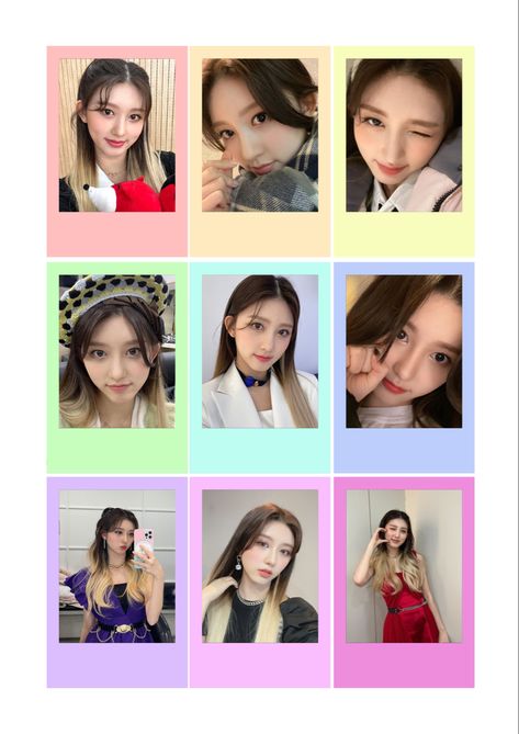 Ive Polaroid Printable, Printable Photocards, Kawaii Journaling, Kpop Polaroids, Kpop Freebies, Polaroid Kpop, Suggested App, Pc Template, Kpop Stickers