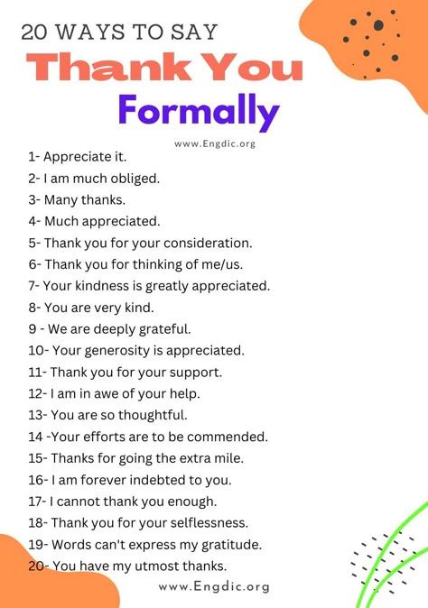 Thank You Alternative Words, Thank You Other Words, Thank You In Other Words, Words To Say Instead Of Thank You, Good Phrases For Writing, Thank You Other Ways To Say, Different Ways Of Saying Thank You, Response To Appreciation, Response To Thank You