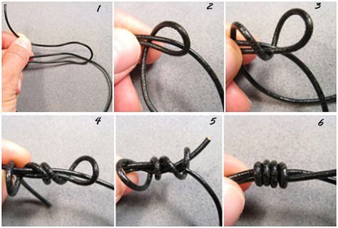 How to make leather bracelets with beads- apply useful adjustable bracelet knots – Pandahall #leatherbraceletsdiy Button Animals, Bracelet En Cuir Diy, Leather Knots, Diy En Cuir, How To Make Leather, Leather Necklaces, Diy Leather Bracelet, Bijoux Fil Aluminium, Jewelry Knots