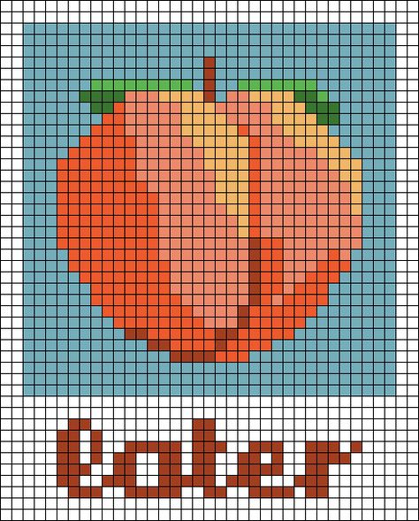 Alpha pattern #51172 | BraceletBook Peach Cross Stitch Pattern, Funky Scarves, Easy Perler Beads Ideas, Pixel Art Grid, Alpha Patterns, Crafty Craft, Perler Beads, Friendship Bracelet Patterns, Bracelet Patterns