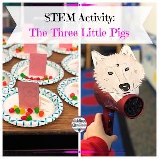 Sliding into First!: STEM Activity: The Three Little Pigs, literacy, 3 pigs, stem, engineering, 1st grade, freebie Stem First Grade Activities, First Grade Steam Activities, Preschool Three Little Pigs Activities, Fairytale Stem Activities, 1st Grade Steam Activities, 1st Grade Enrichment Activities, Three Pigs Activities, 1st Grade Stem Activities, Three Little Pigs Eyfs