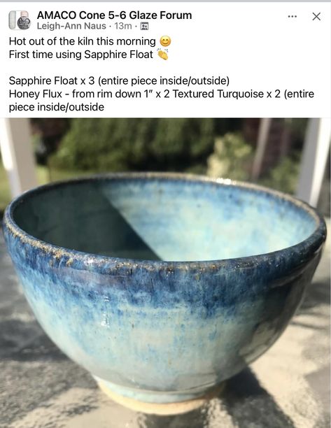 Oatmeal Glaze Combinations Amaco, Amaco Indigo Float Combinations, Amaco Sapphire Float Glaze Combinations, Sapphire Float Glaze Combinations, Potters Choice Glaze Combinations, Wheel Pottery, Painting Pottery, Glaze Combinations, Glaze Combos