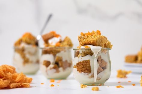 Vegan Carrot Cake Parfaits with Maple Cream “Cheese” Frosting Cake Parfait, Homemade Cream Cheese Frosting, Maple Cream Cheese, Vegan Carrot Cake, Parfait Recipe, Homemade Cream Cheese, Parfait Recipes, Vegan Carrot Cakes, Maple Cream