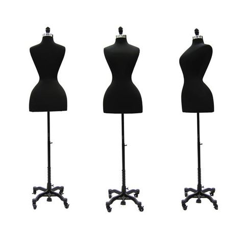 Adult Female Historical Vintage Shaped Black Dress Form Mannequin Pinnable Torso with Base #FH02 - Fully pinnable female dress form/body form - Vintage/historical styled body shape - Removable polyurethane stretch cover - Great for displaying womens clothing and accessories Dimensions: Bust 34 White Dress Form, Black Mannequin, Wasp Waist, Mannequin Torso, 2025 Summer, Vision Bored, Female Mannequin, American Dress, Dress Form Mannequin