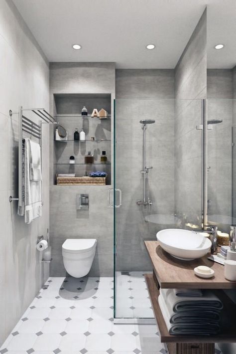 Below are stunning design ideas for your small bathroom. Design Interior Baie, Makeover Kamar Mandi, Bilik Air, Decor Baie, Small Bathroom Makeover, Bathroom Remodel Shower, Small Bathroom Storage, Trendy Bathroom, Small Bathroom Design