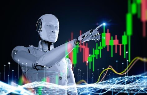 Photo robot analyze stock market big dat... | Premium Photo #Freepik #photo #finance-graph #financial-graph #graphic-stock #trading Trading Bot, Risk Management Strategies, Btc Trading, Crypto Trading, Cryptocurrency Trading, Online Trading, Forex Signals, Marketing Data, Financial Markets